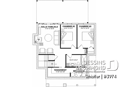 Sous-sol - Maison genre chalet avec loft à l'étage, 3 chambres au total, 2 salles familiales - Whistler